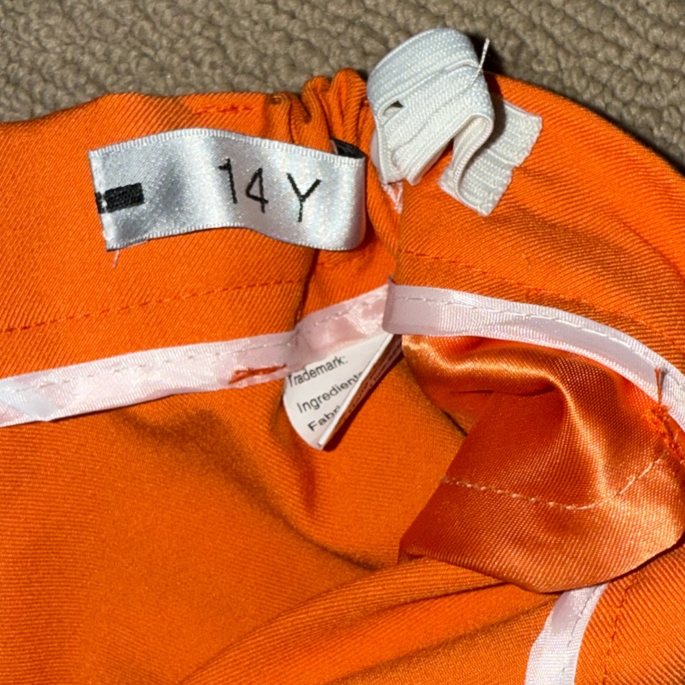 Boys 14 Orange Suit 4 piece white dress shirt vest pants wedding - Picture 7 of 9